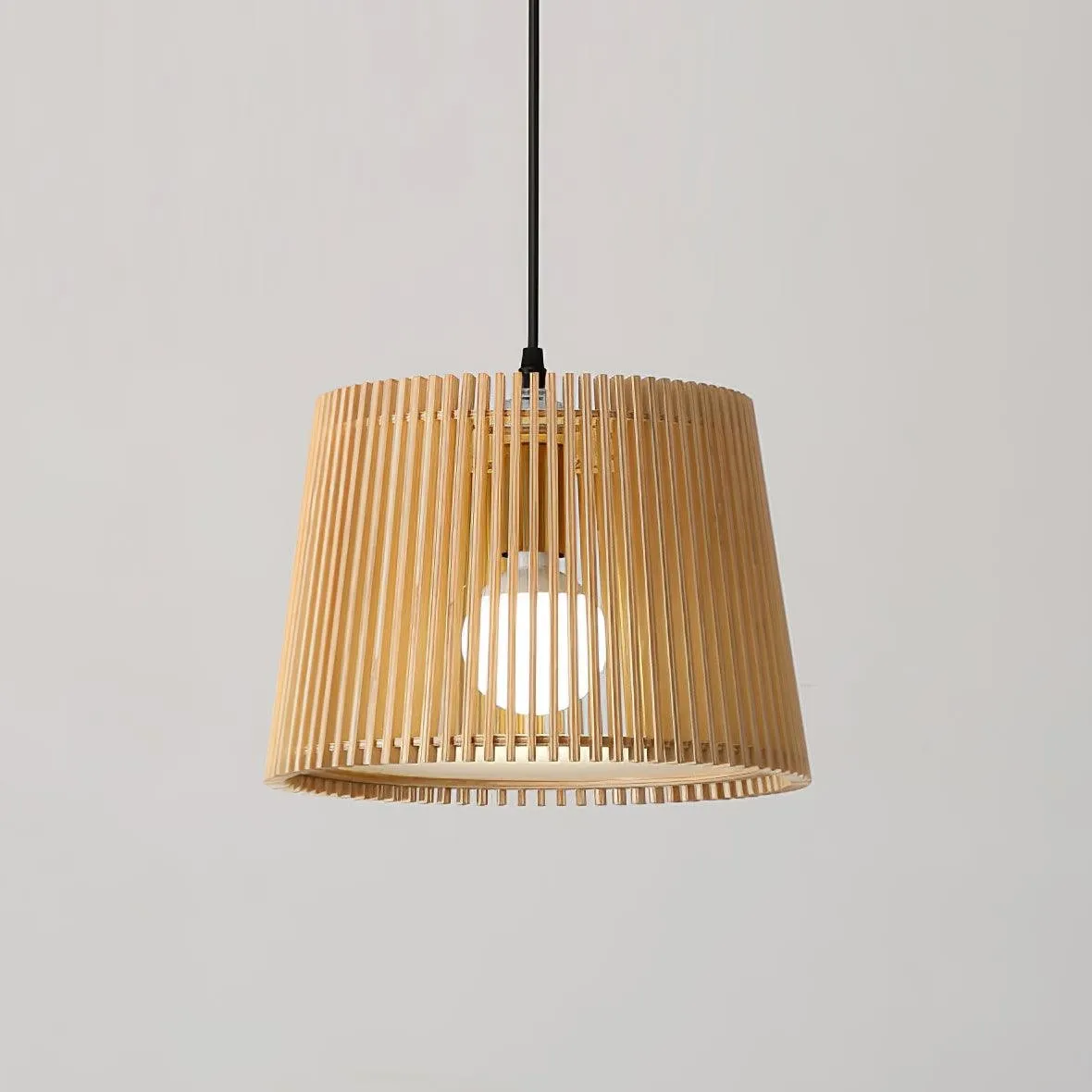 Wooden Log Color Cage Pendant Light M319