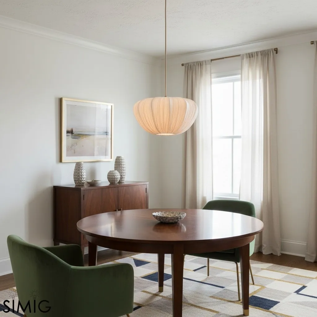Linbron Soft Linen Shade Pendant - Elegant Light for Living T477