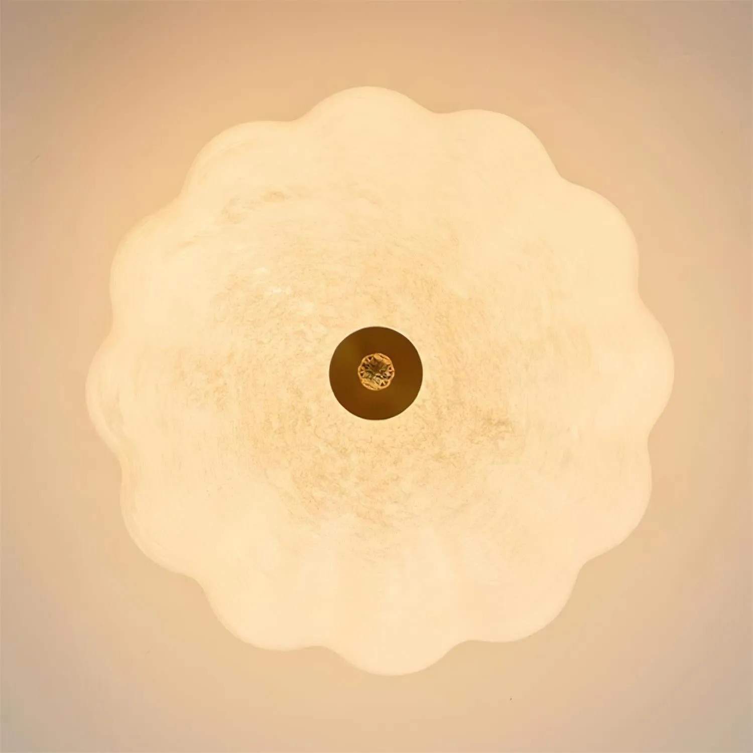 Milky White Glass Flower Ceiling Lamp P001
