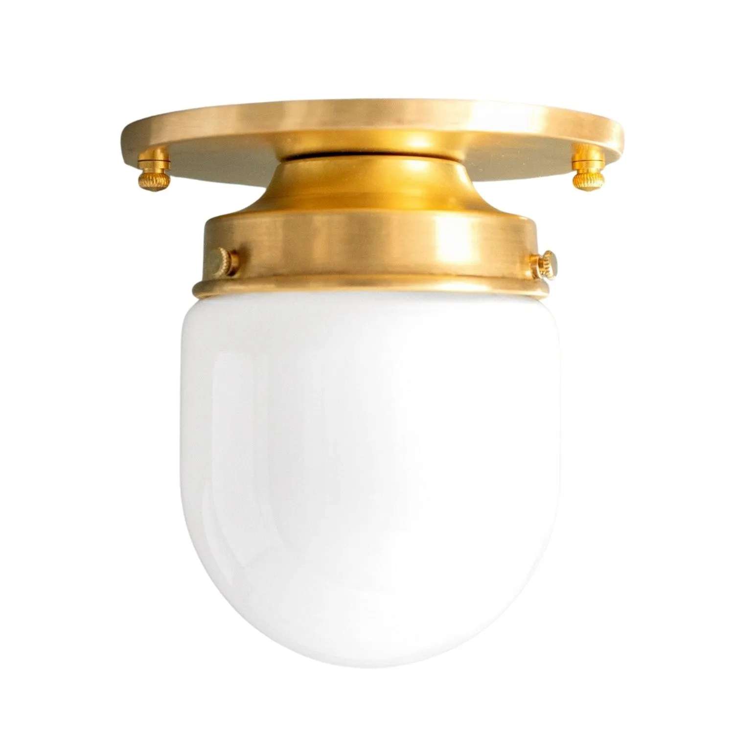 Opal Globe Ceiling and Wall Flush Mount - Art Deco Light for Corridor T300