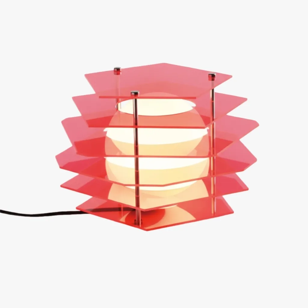 Sunset Geometric Ambient Table Lamp - Colorful Acrylic Decorative Lighting Fixture S375