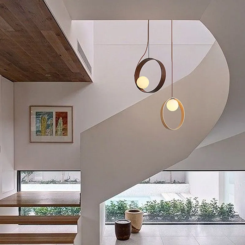 RING Wooden Pendant Light
