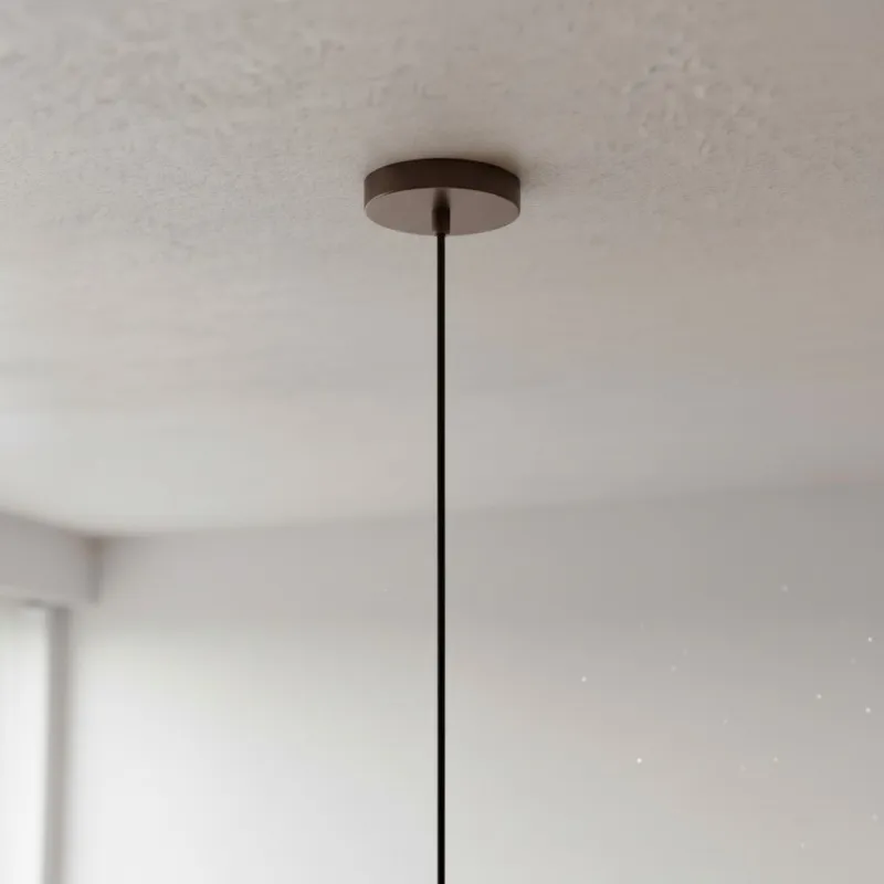 Tarivon Steel Frame Pendant with Fabric Shade - Modern Hanging Lamp for Dining Rooms T696