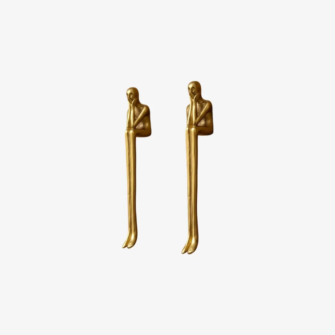 Verlitho Sculptural Metal Handle – Contemporary Drawer Pull Decor T1188