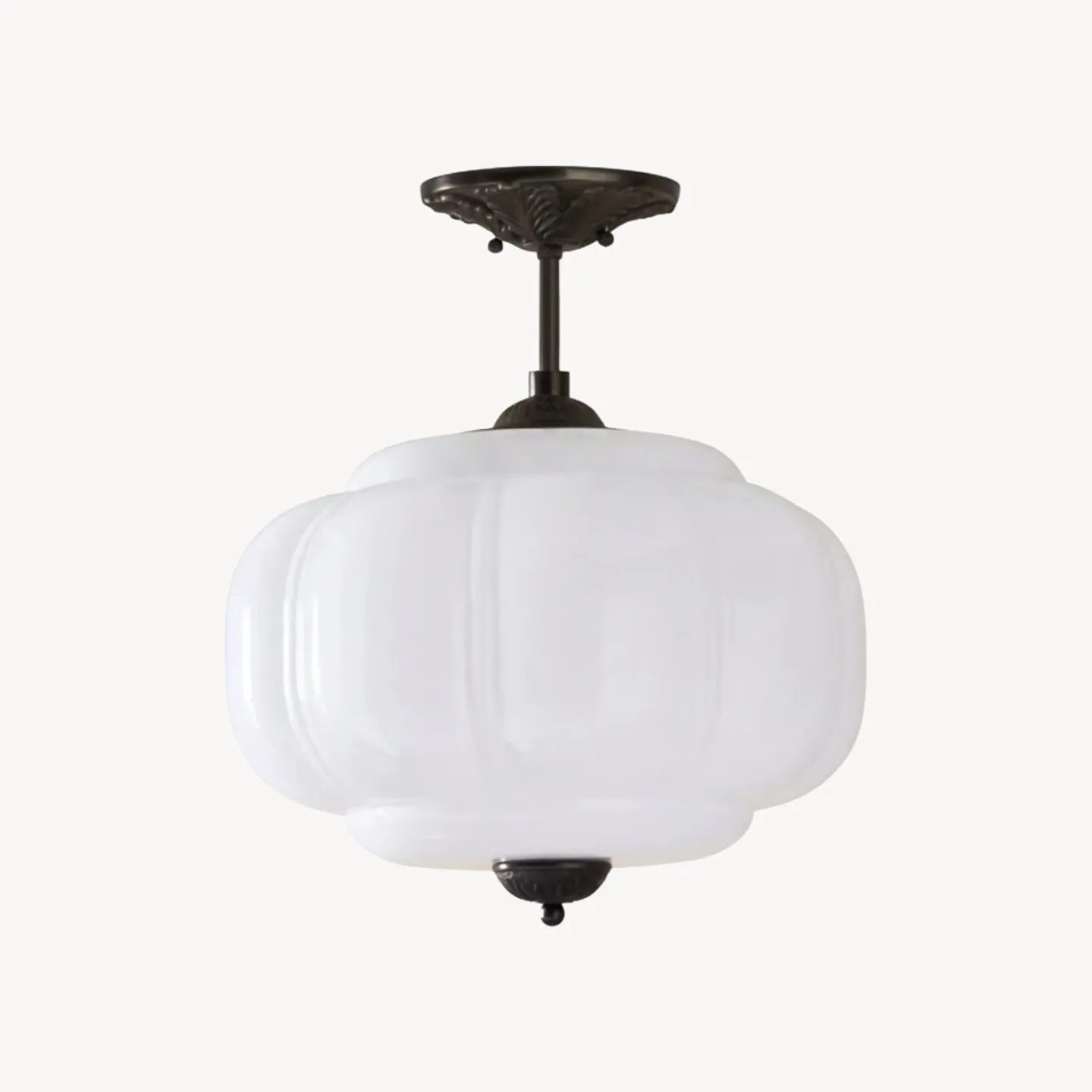 Eloise Vintage Glass Pendant Light - Elegant Design Semi-Flush Mount Light G53