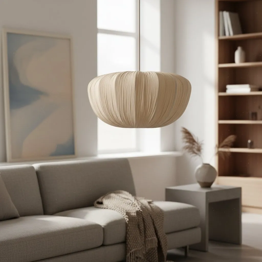 Linbron Soft Linen Shade Pendant - Elegant Light for Living T477