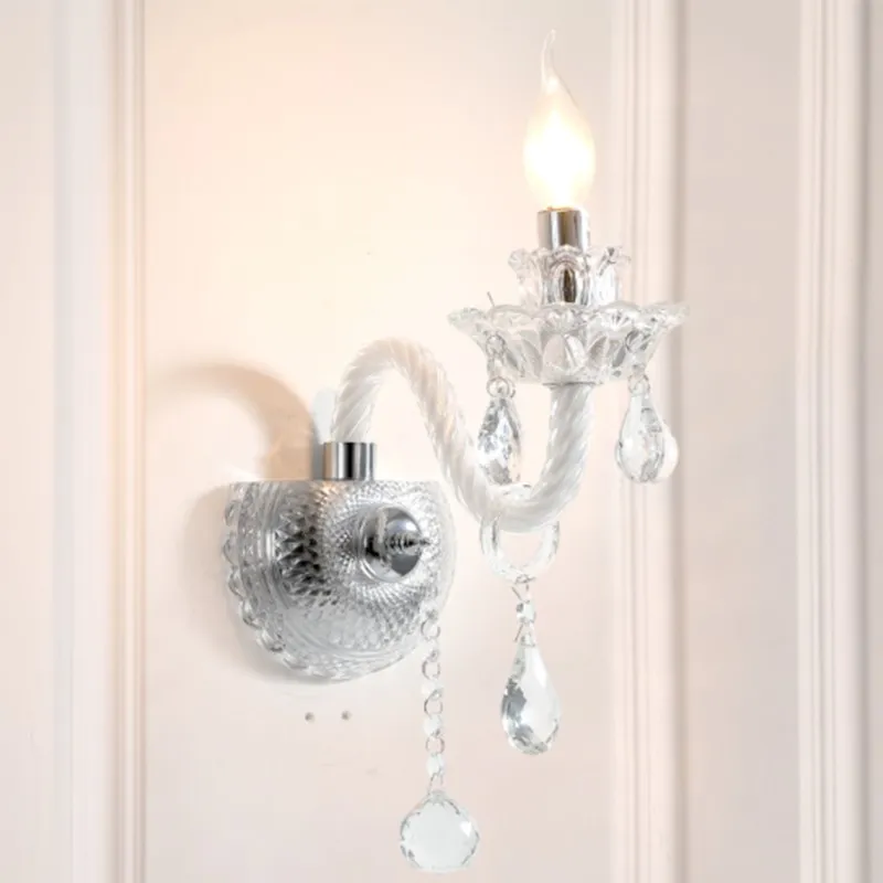 Candlestick Crystal Wall Light