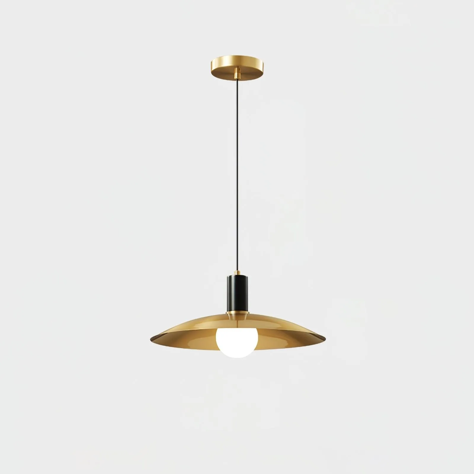 Brass Flared Pendant Lamp T1585