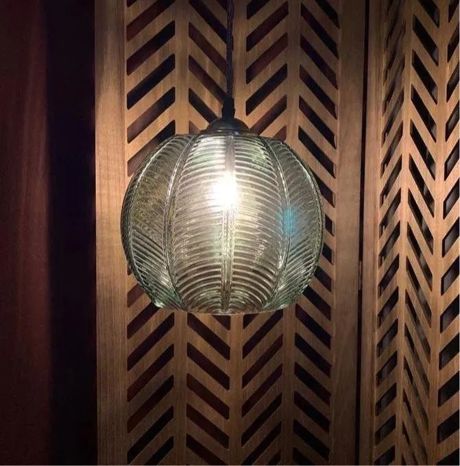 Green Glass Pendant Lamp
