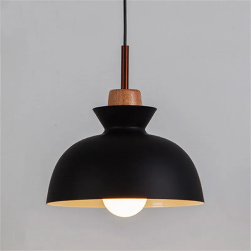 MULTI Scandinavian Metal Wood Macaroon Pendant Light for Bedroom S32
