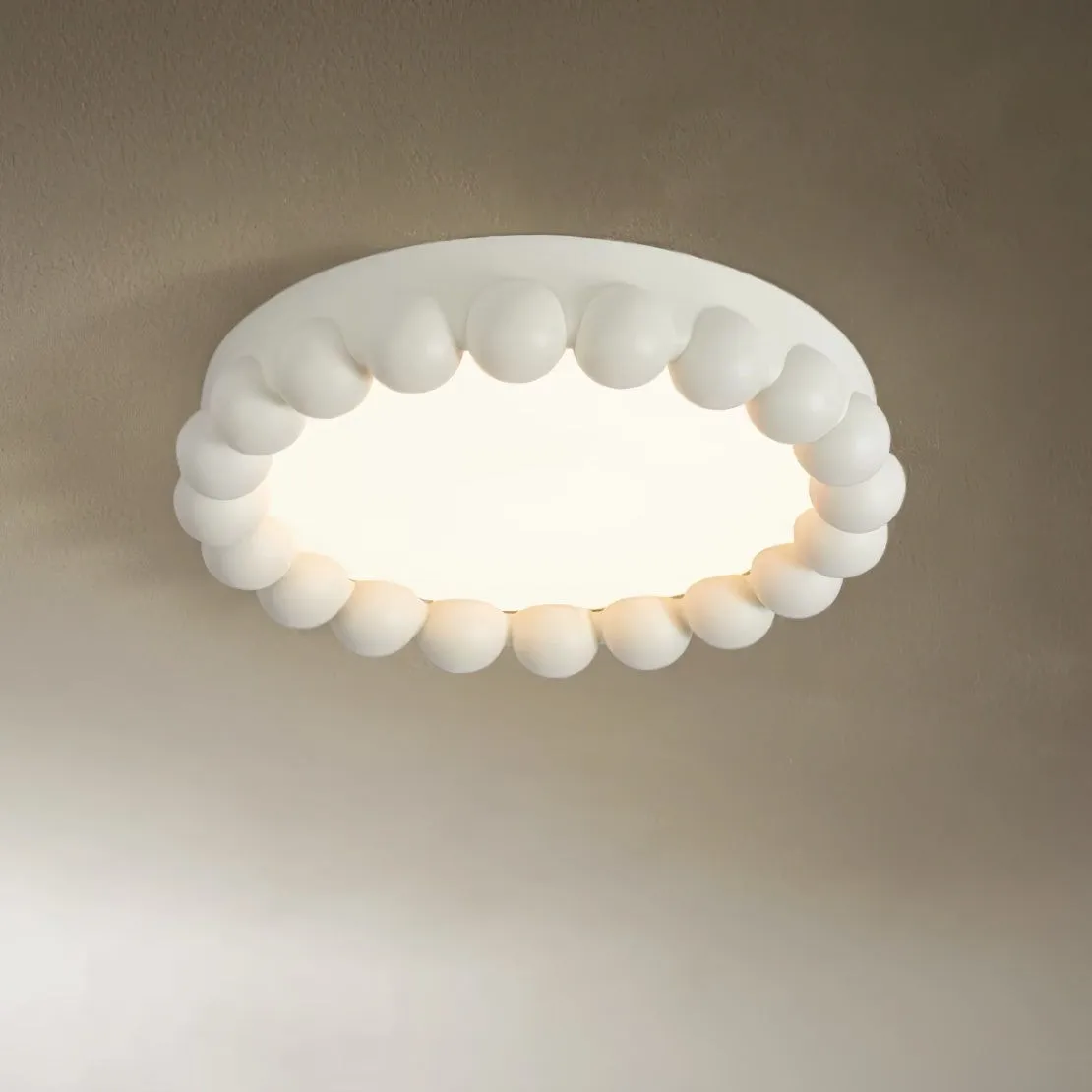 Sleek Flush Resin Ceiling Lamp — Comfortable Ambient Light S218