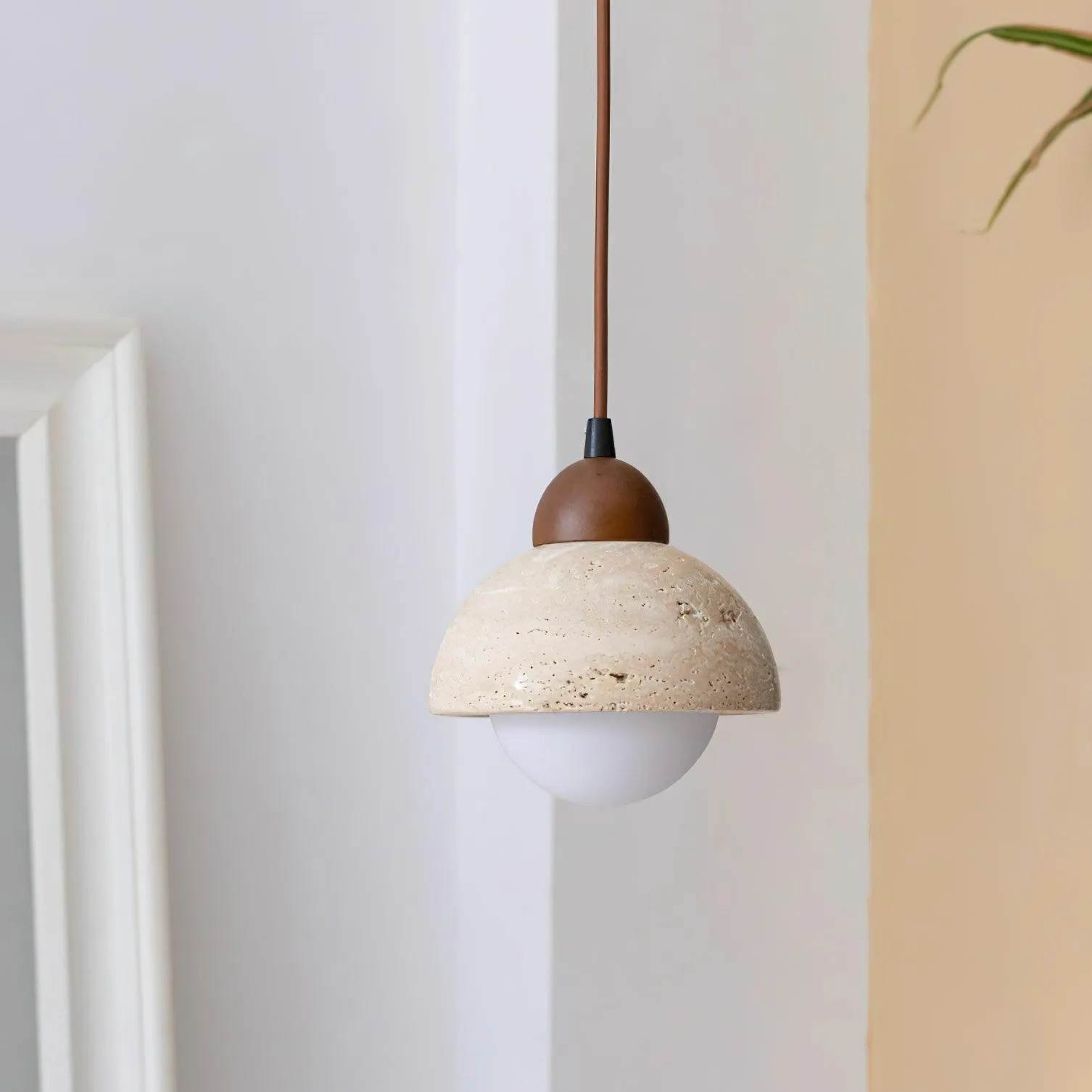 Yellow Travertine Wabi-Sabi Style Pendant Lamp M97