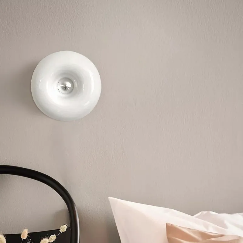 Glass Donut Table Wall Lamp - Bauhaus Style Accent Light Fixture S77