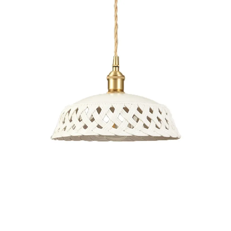 Modern White Ceramic Pendant Light  E27 Light For Living Room