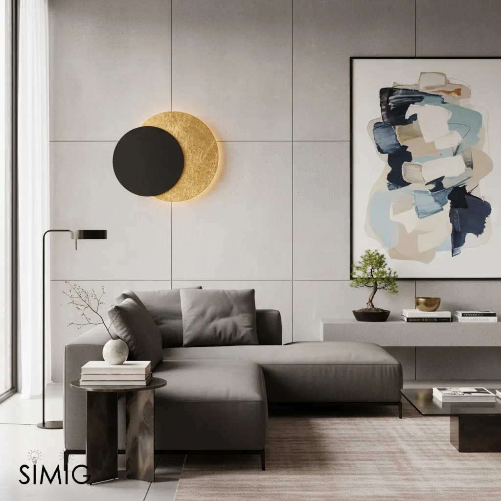 Discola Wall Lamp Metal Disc Design - Living Room Ambient Light