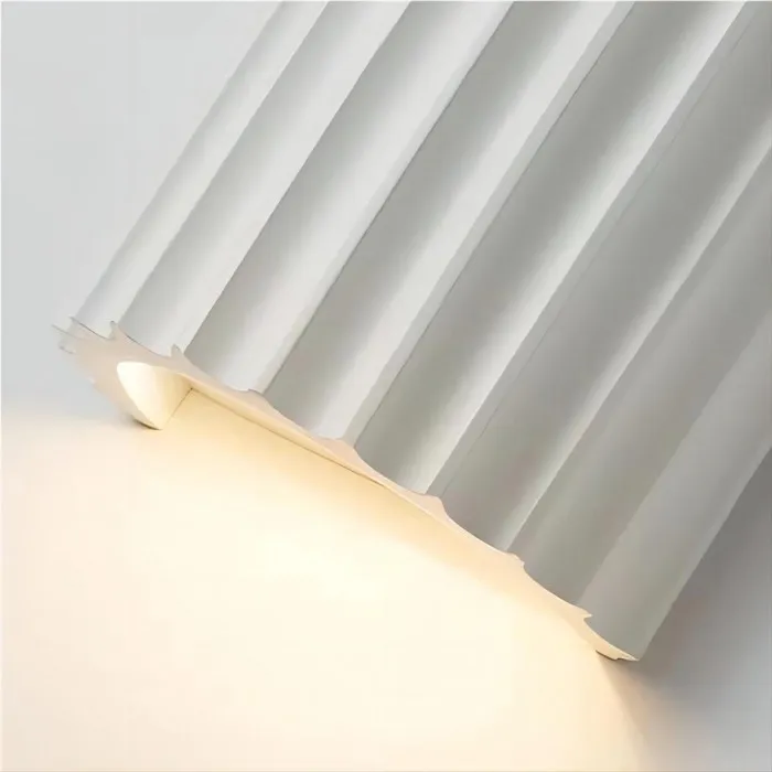 Ribbed Resin Design - Minimalist Wall Light for Modern Interior Spaces S104
