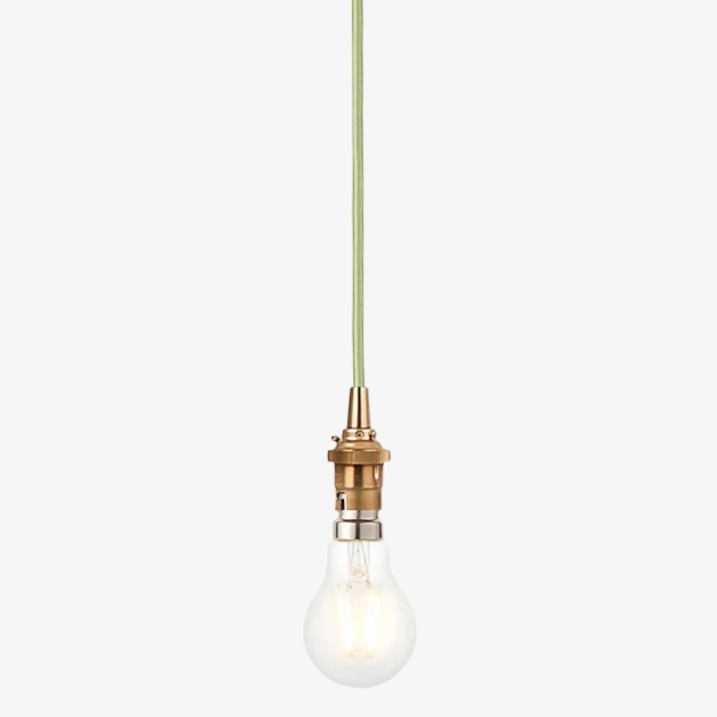 Plaitar Modern Brass Pendant Light - Minimalist Ceiling Fixture with Braided Cord for Hallways T993