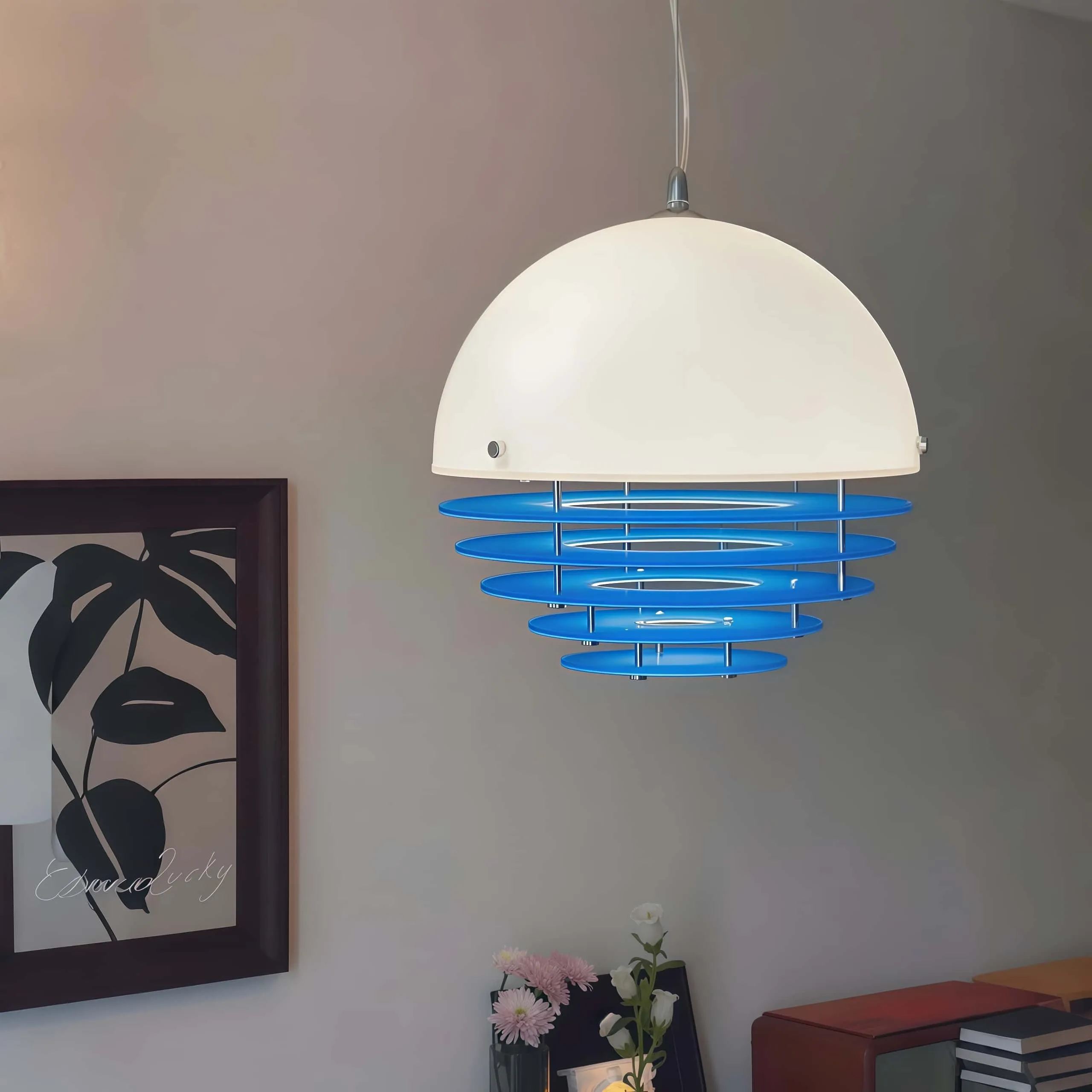 Bauhaus Sunset Pendant Lamp - Warm Ambient Lighting for Living Room S213