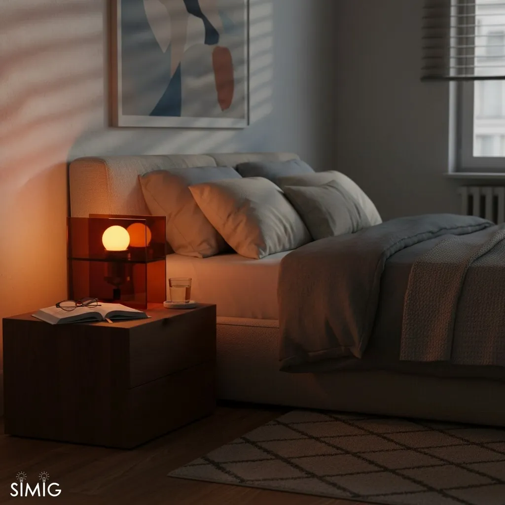 Afterglow Sunset Ocean Horizon Table Lamp - Modern Acrylic for Bedroom and Living Room S258