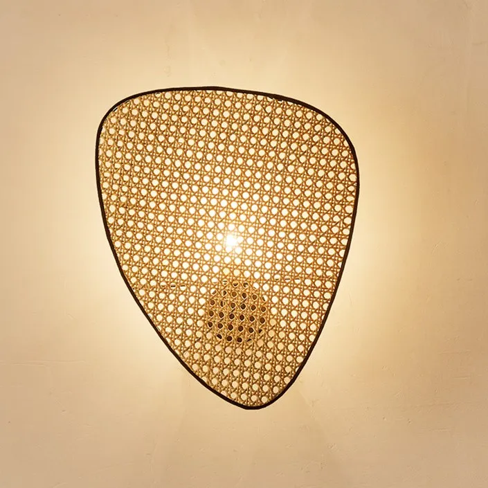 Rustic Wall Light – Rattan Design for Living Room