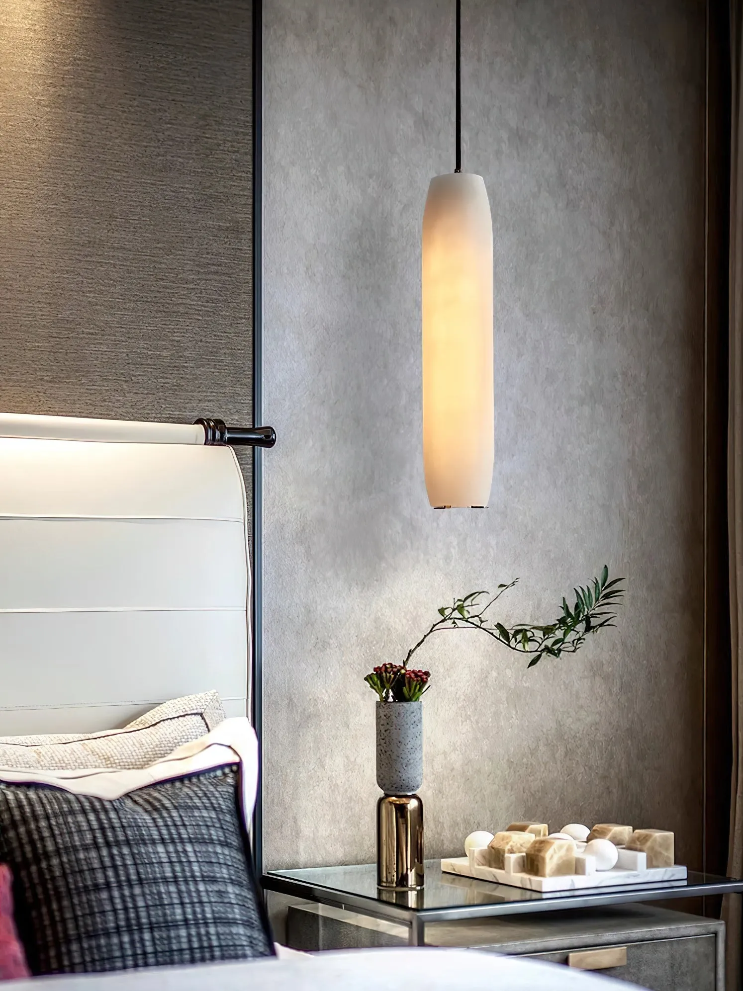 Alabaster Flute Pendant Light T1660