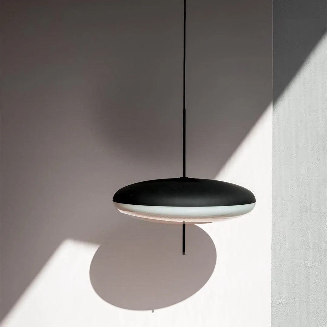 Modern Oval Pendant Light – Metal and Acrylic Pendant Lamp for Living Room