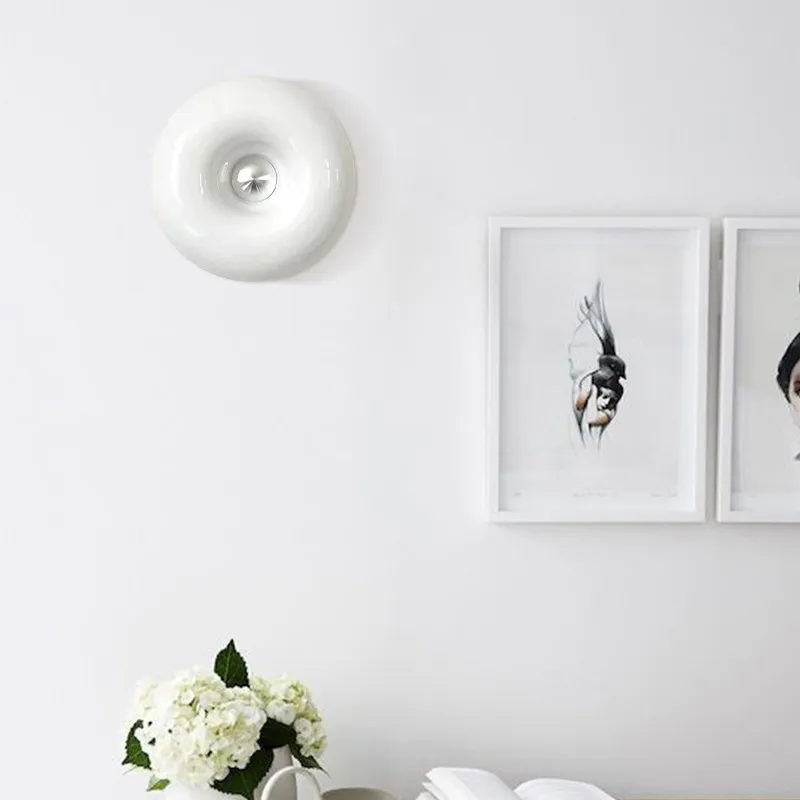 Glass Donut Table Wall Lamp - Bauhaus Style Accent Light Fixture S77