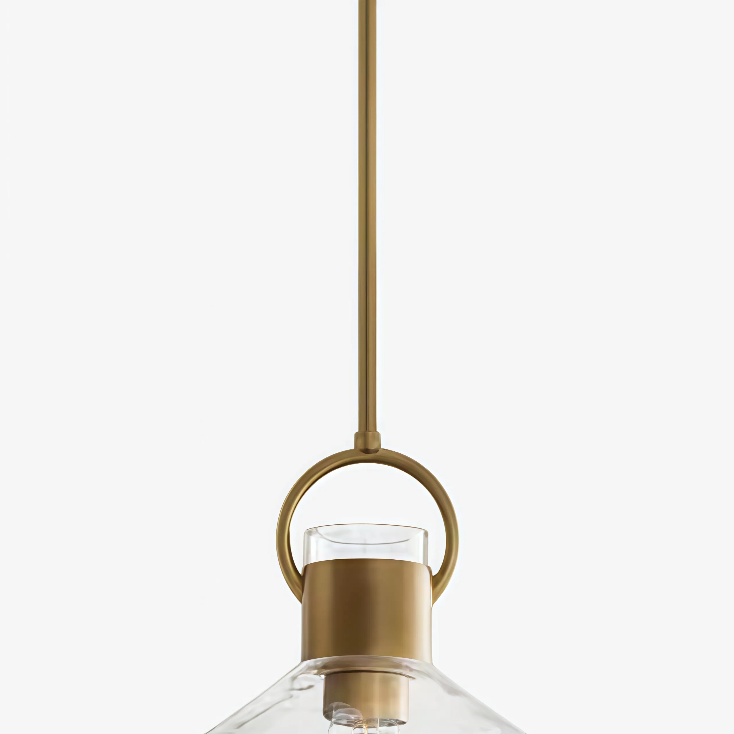 Lumicona Wide Cone Pendant Light – Clear Glass Design with Industrial Style for Kitchens U17