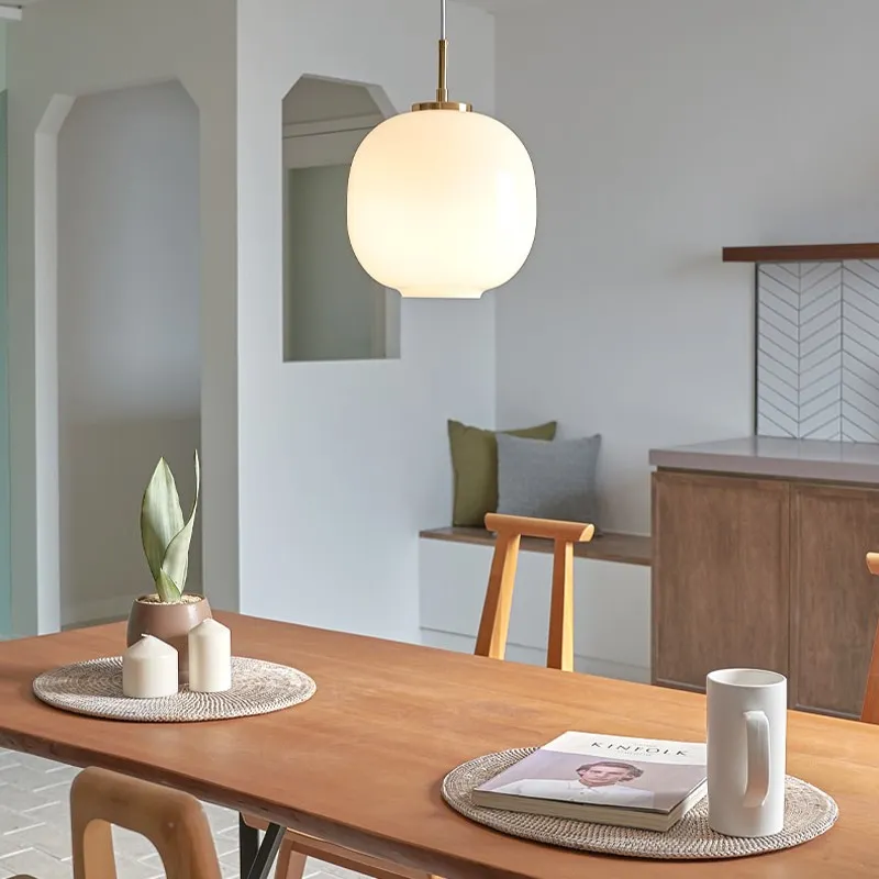 Classic Opal Glass Orb Pendant Lamp