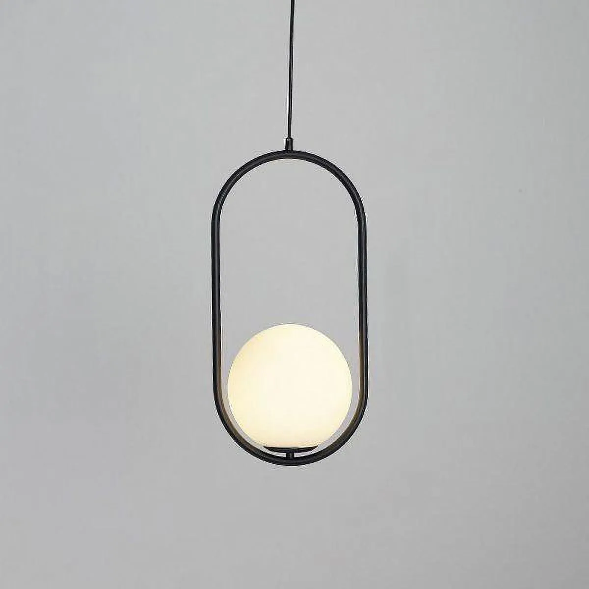 Halozen Pendant Lamp - Elegant Metal and Glass Pendant for Living Room