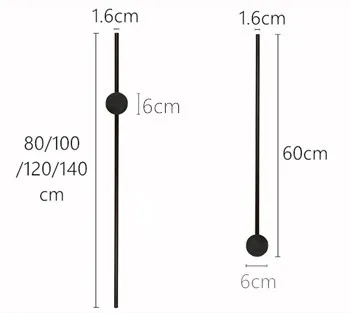 Industrial Modern Black Linear LED Wall Lights S114