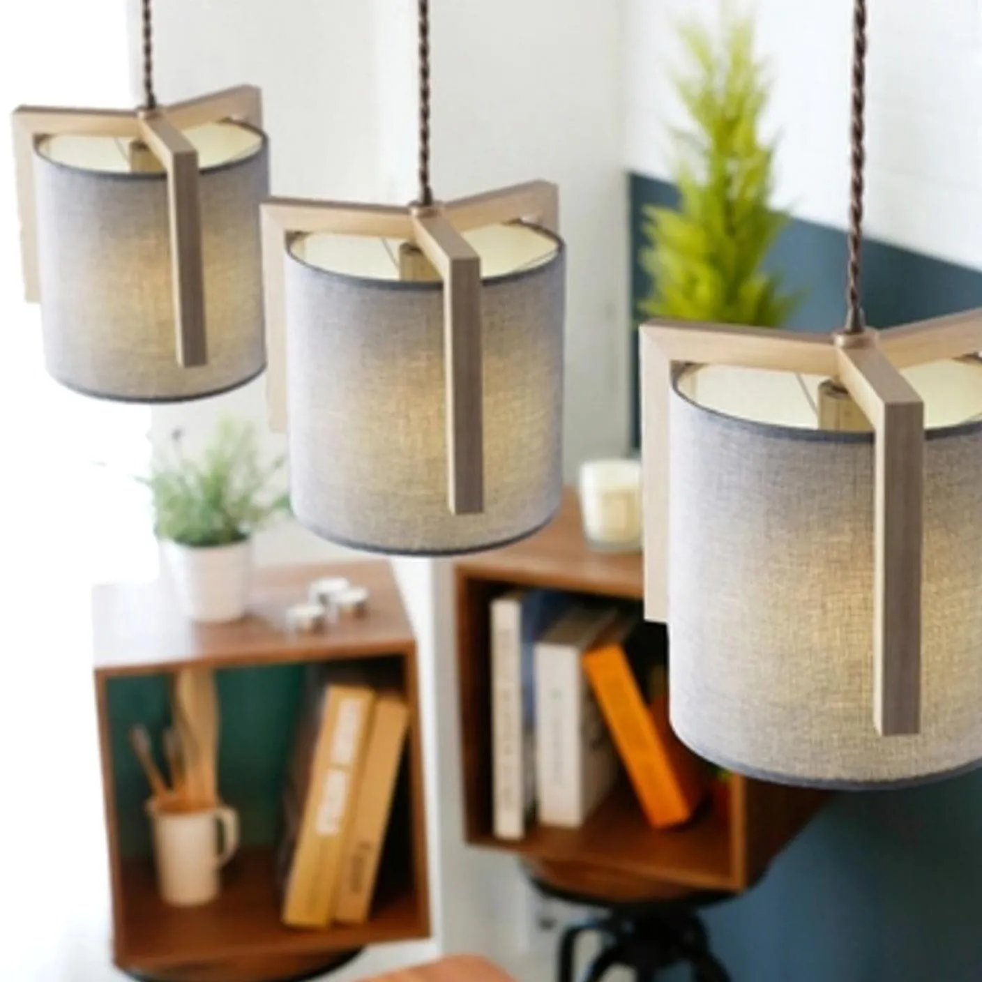 MILLER Textile Shade Hanging Light