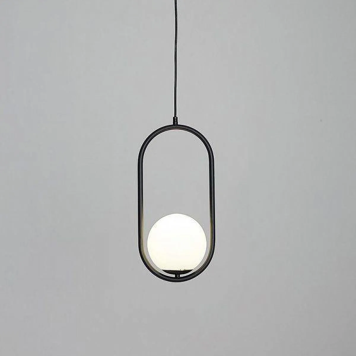 Halozen Pendant Lamp - Elegant Metal and Glass Pendant for Living Room