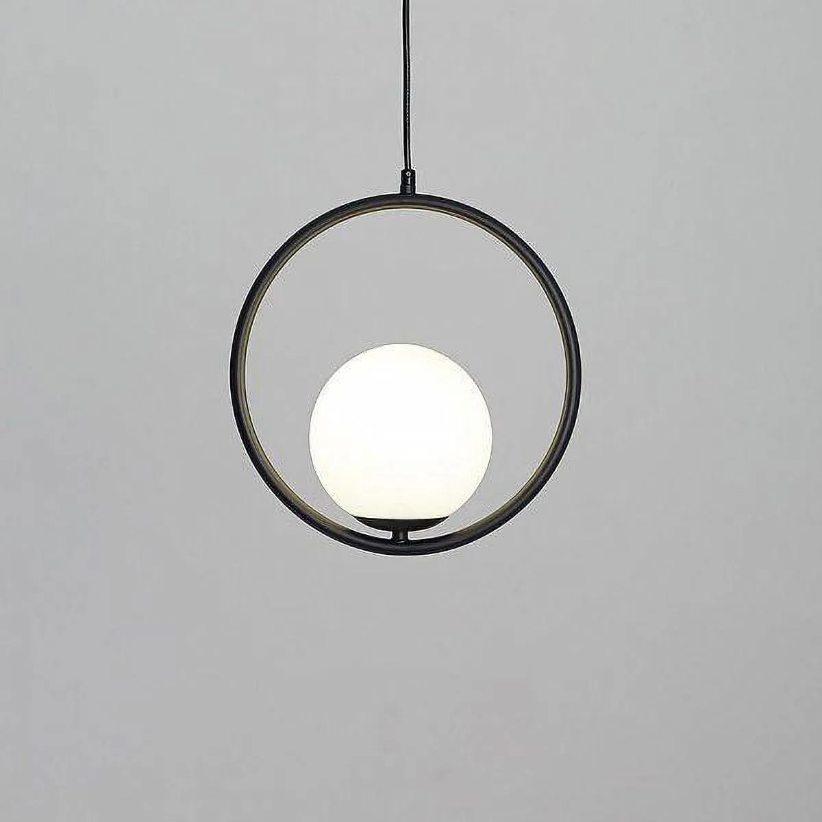 Halozen Pendant Lamp - Elegant Metal and Glass Pendant for Living Room