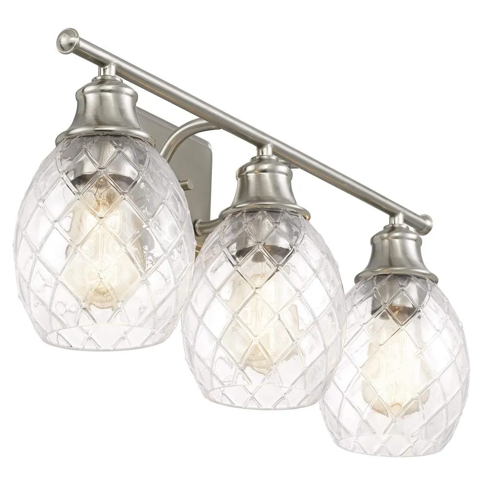 Modern Farmhouse Brushed Nickel Glass Wall Light S147