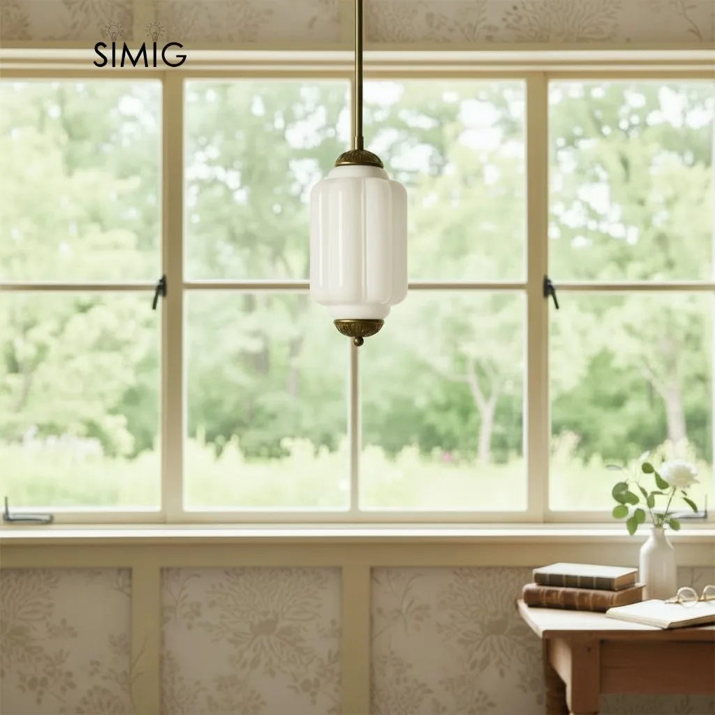 Eloise Vintage Glass Pendant Light - Elegant Pendant Lamp for Living Room G23
