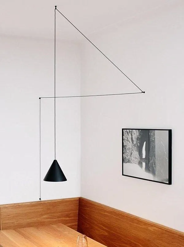 String Light Cone Pendant Light