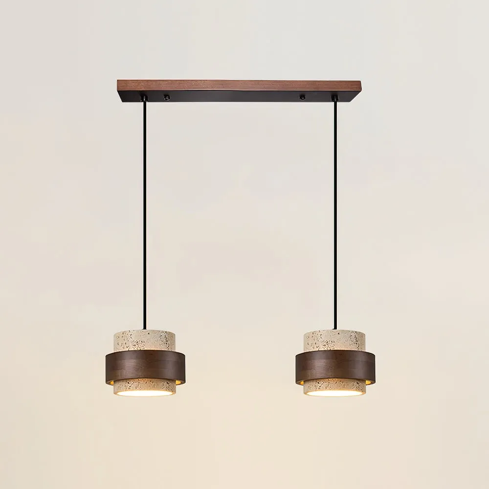 Travertine Drum Minimal Pendant - Kitchen Island Light M169