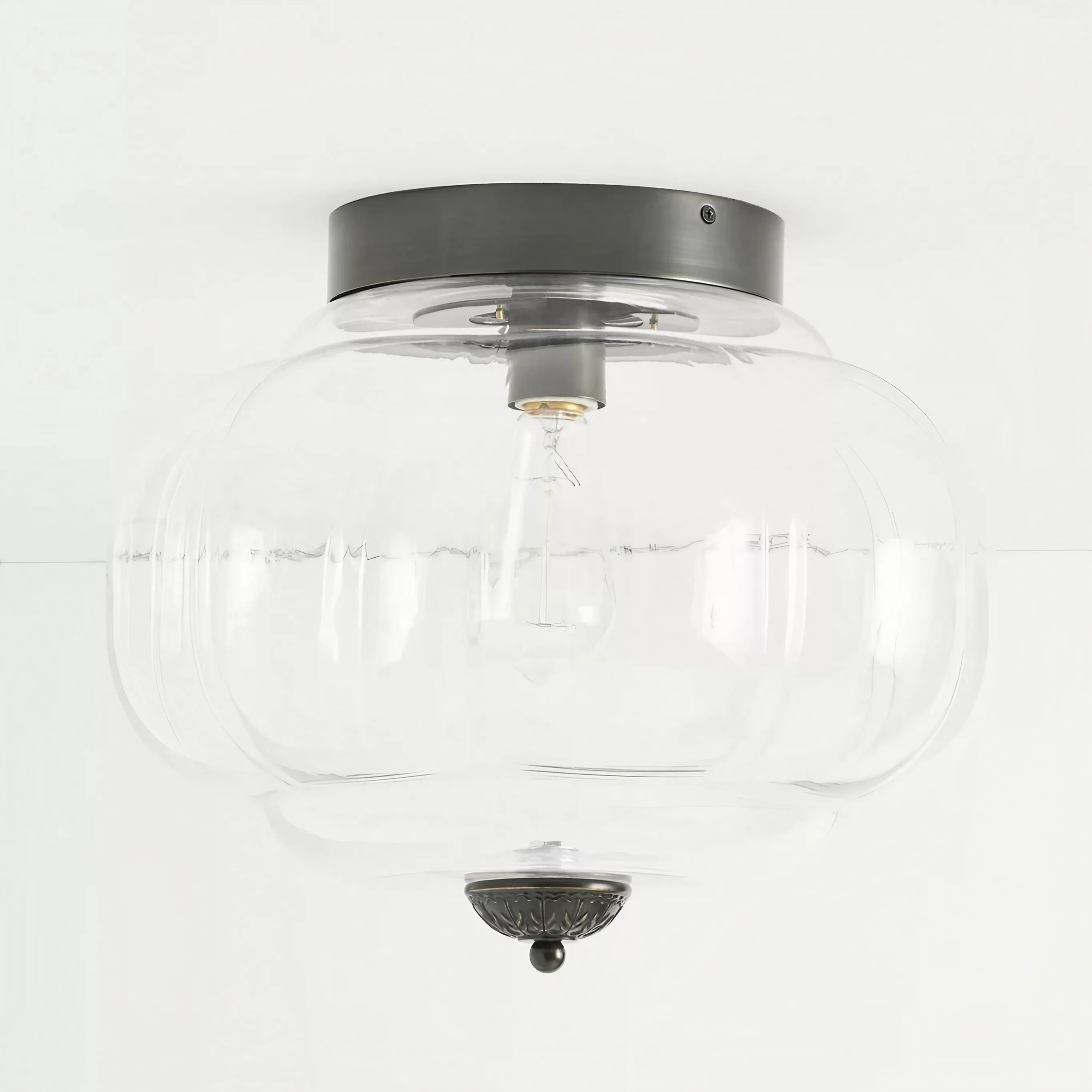 Eloise Ceiling Light - Elegant Retro Brass Ceiling Light for Living Room G55