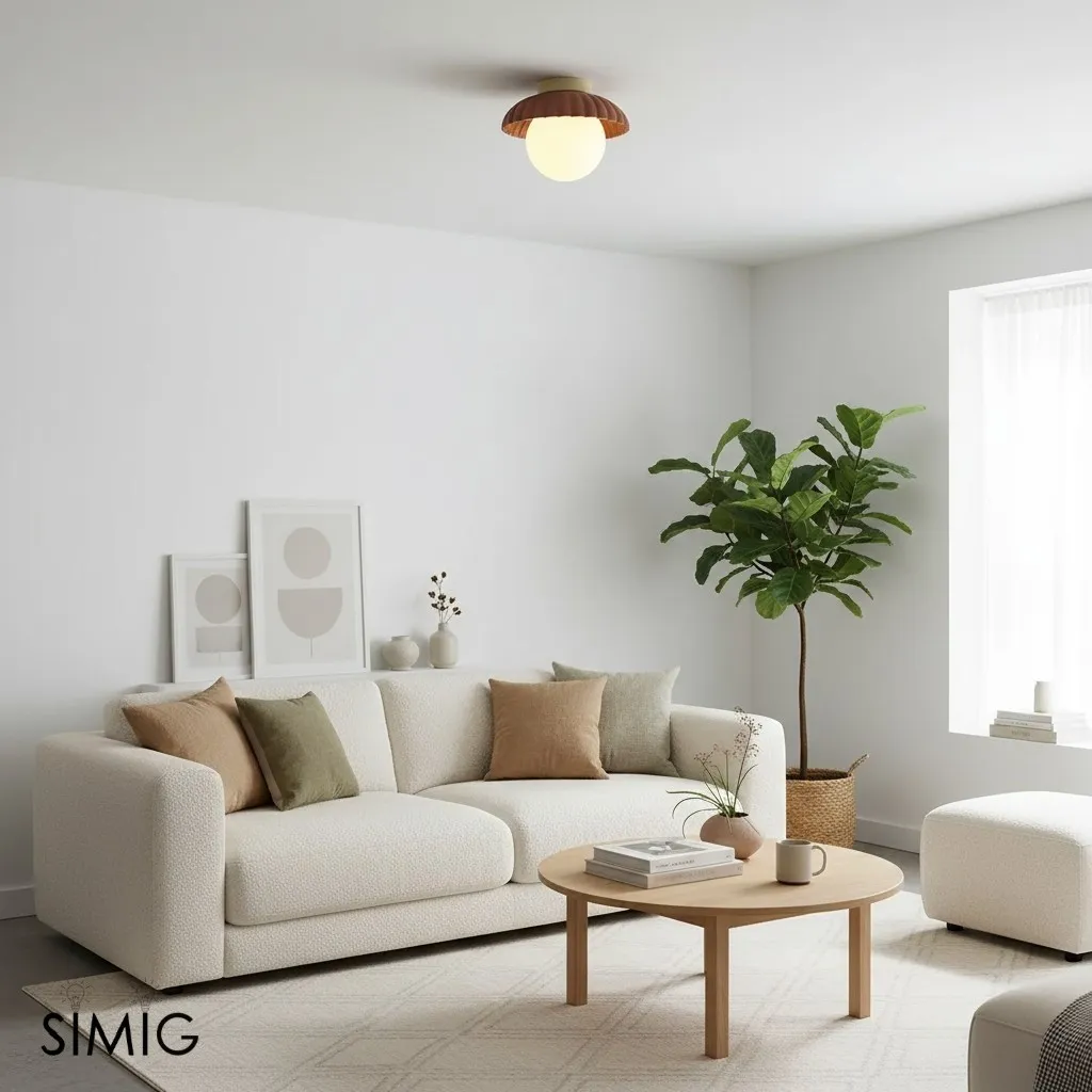 Alien Cream Glass Ceiling Light - Modern Nordic Ceiling Fixture M77