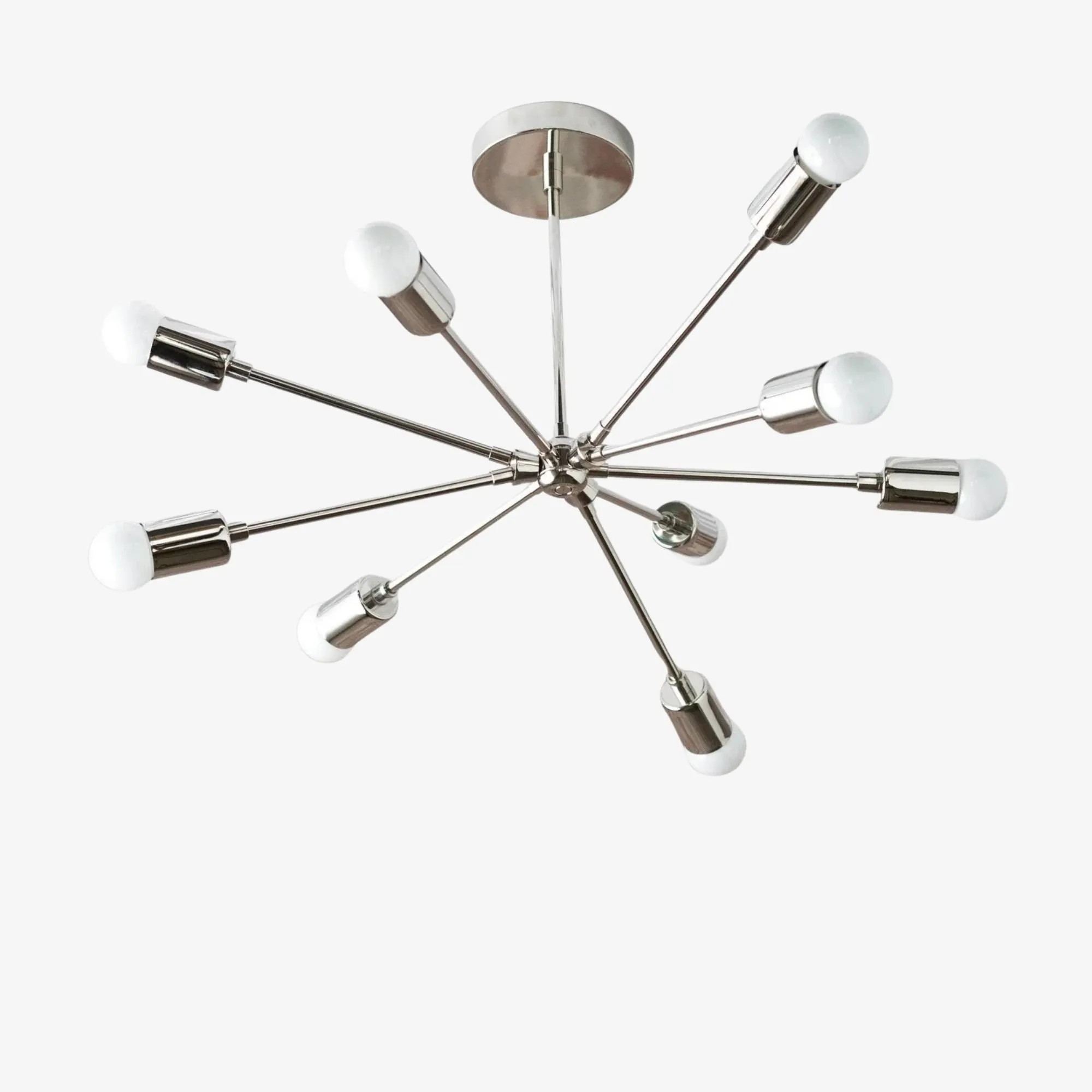 Mobilux Line Mid Century Sputnik Chandelier - Modern Brass Ceiling Light T317