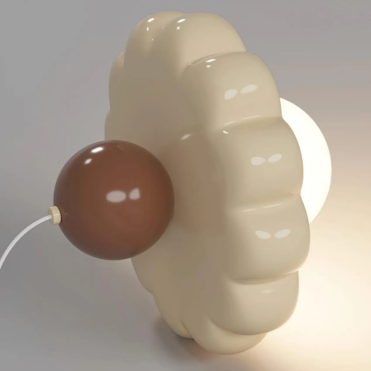 Cream Style Long Line Pumpkin Texture Pendant Lamp M173