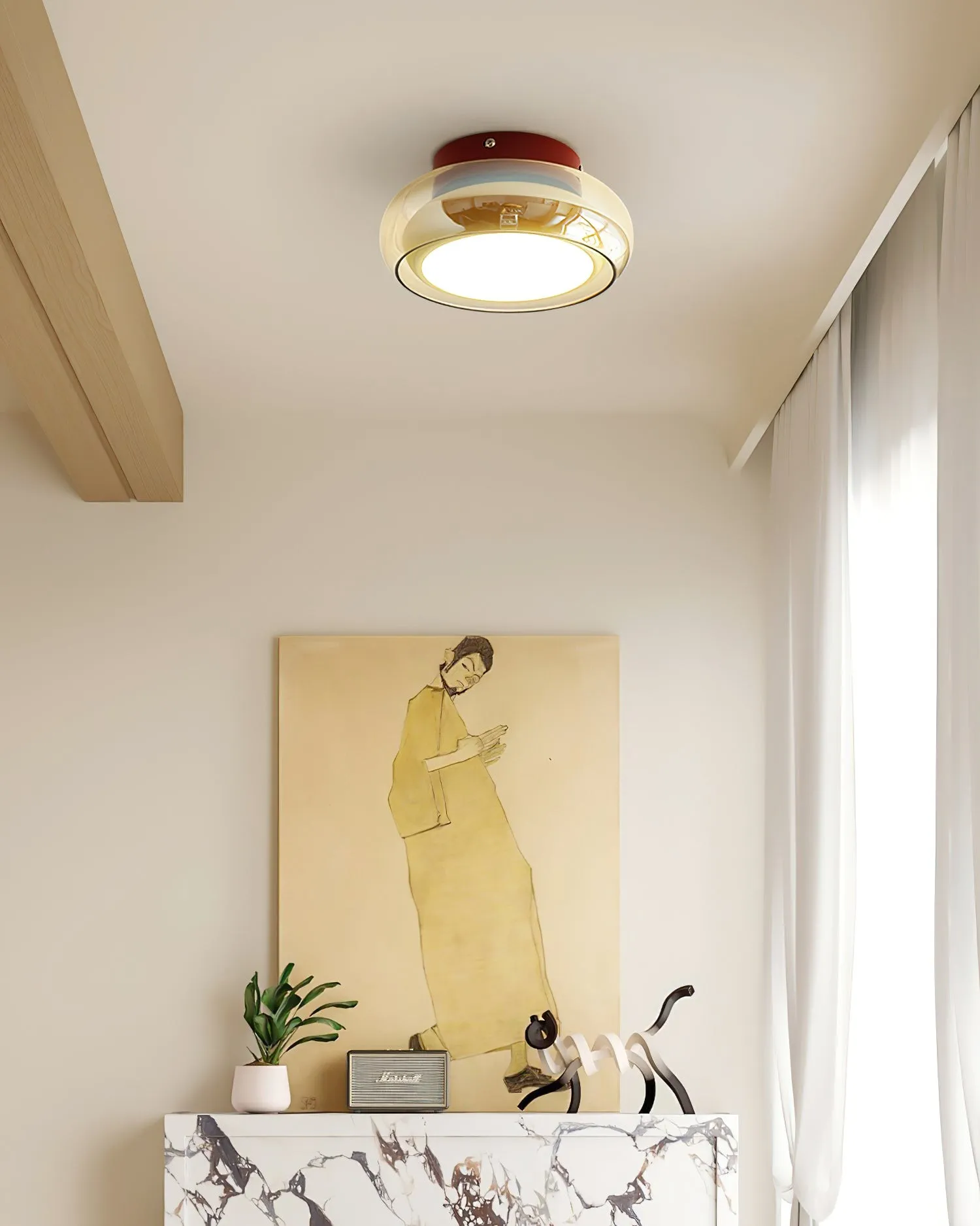 Atmospheric Simple Double Disc Ceiling Light M105