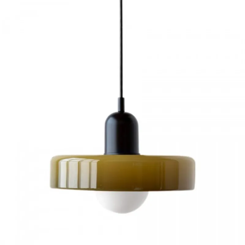 Morandi Glass Disc Orb Pendant Lamp S09