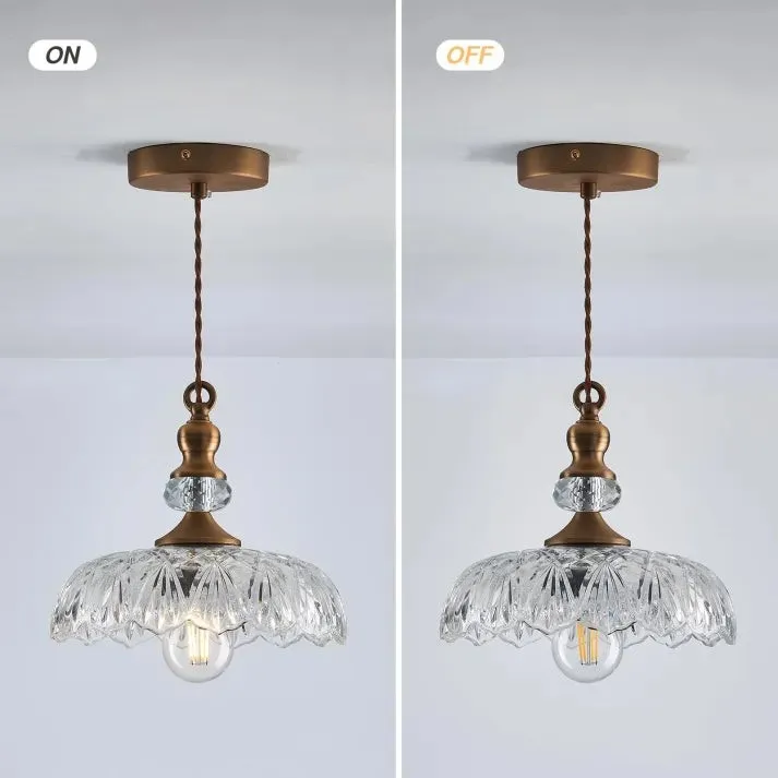 Mid Century Mini Kitchen Island Glass Pendant Light G38