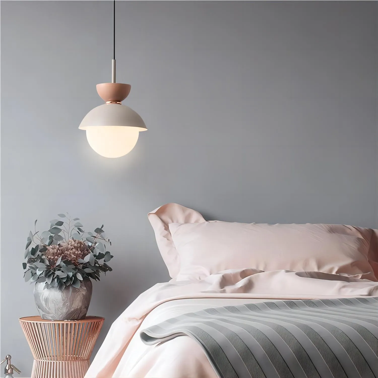 Scandinavian Macaroon Pendant Light with Aluminum for Bedroom