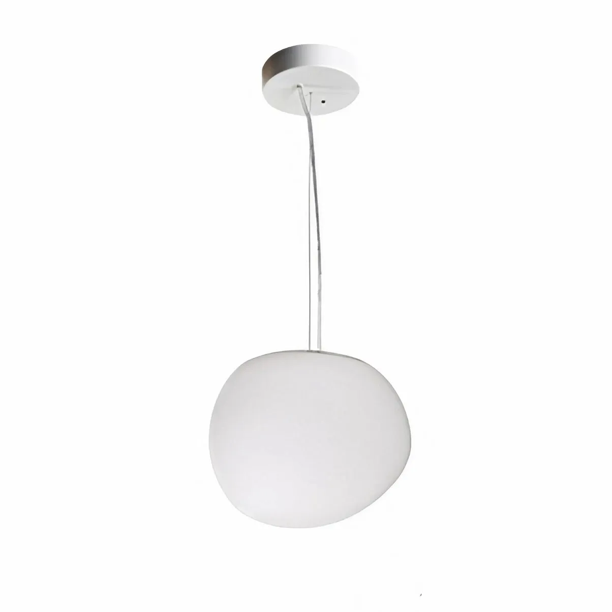 Pebble Orb Deco Milk Glass Pendant Light S161