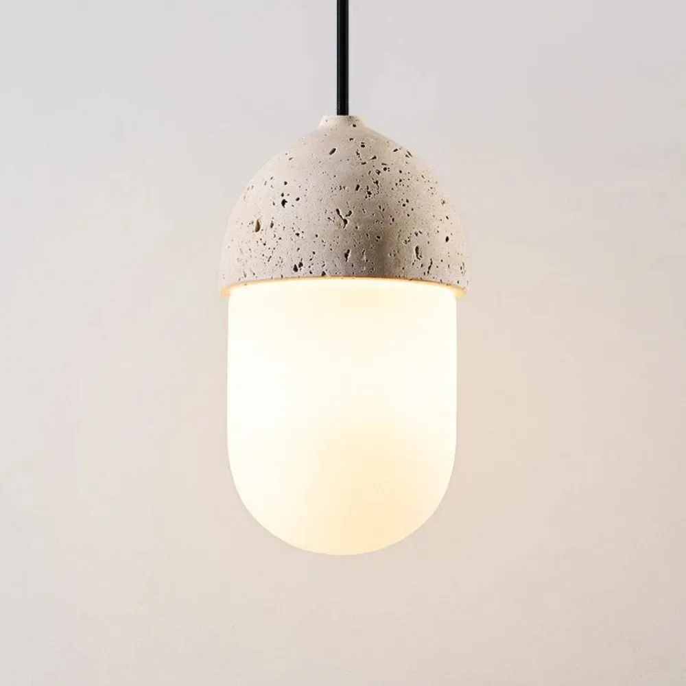 Orbaltis Modern Orb Cluster Pendant - Natural Stone and Glass Hanging Lamp for Living or Kitchen T1106