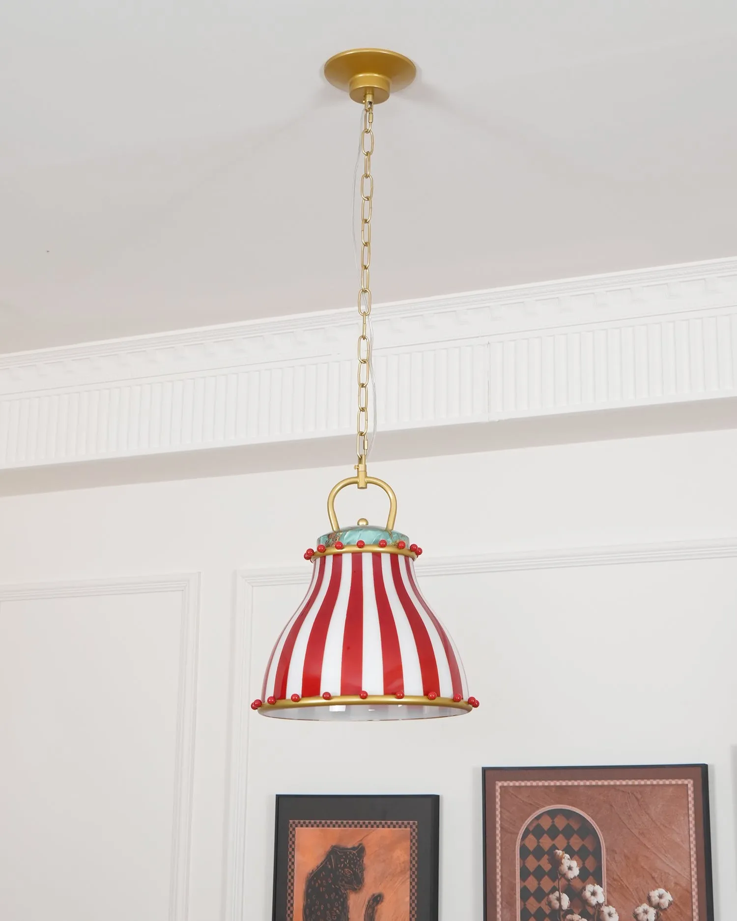 Festilo Circus Striped Glass Pendant for Dining & Living Spaces M66
