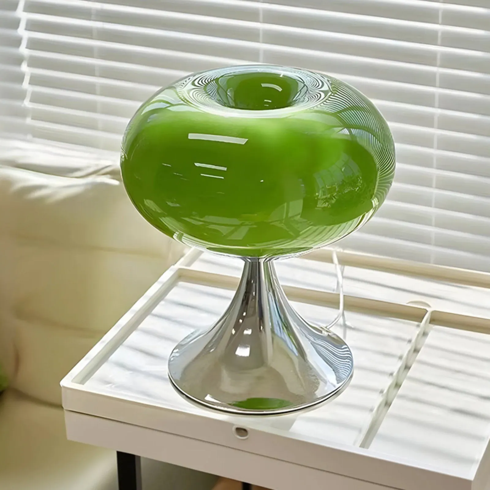 Lollora Bauhaus Apple Glass Table Lamp — Modern Desk & Bedside S171